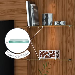 Estante Home 1,81 Madetec Alan para TV de até 55” Natural/Off White