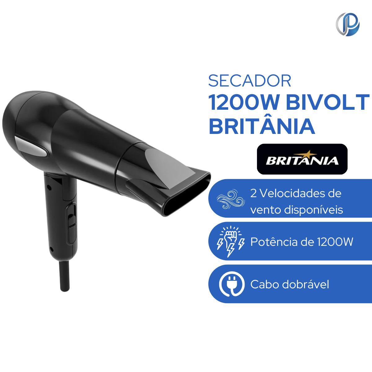 Secador De Cabelos 1200W Bivolt Britânia