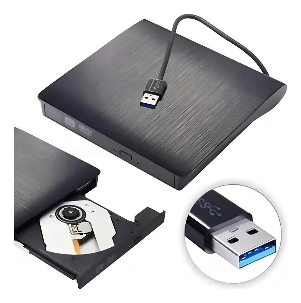 Miniatura Leitor & Gravador Cd Dvd Drive Externo Usb 3.0 5Gbps Slim