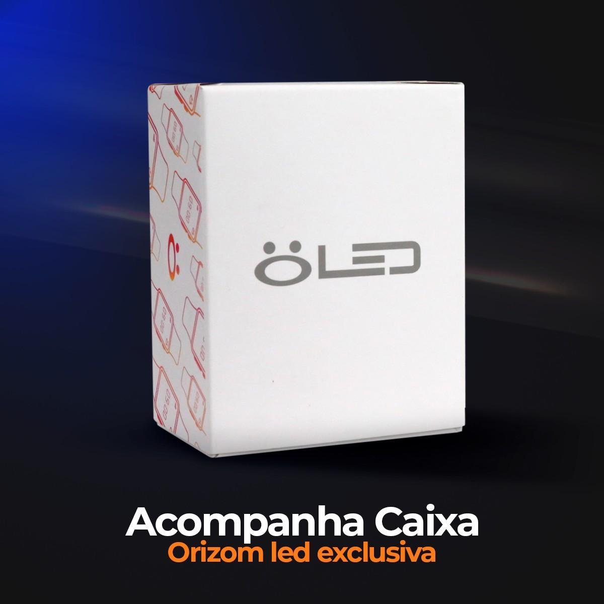 Miniatura Relógio Feminino Orizom LED Ultra Prata | Pulseira Silicone | Caixa Premium