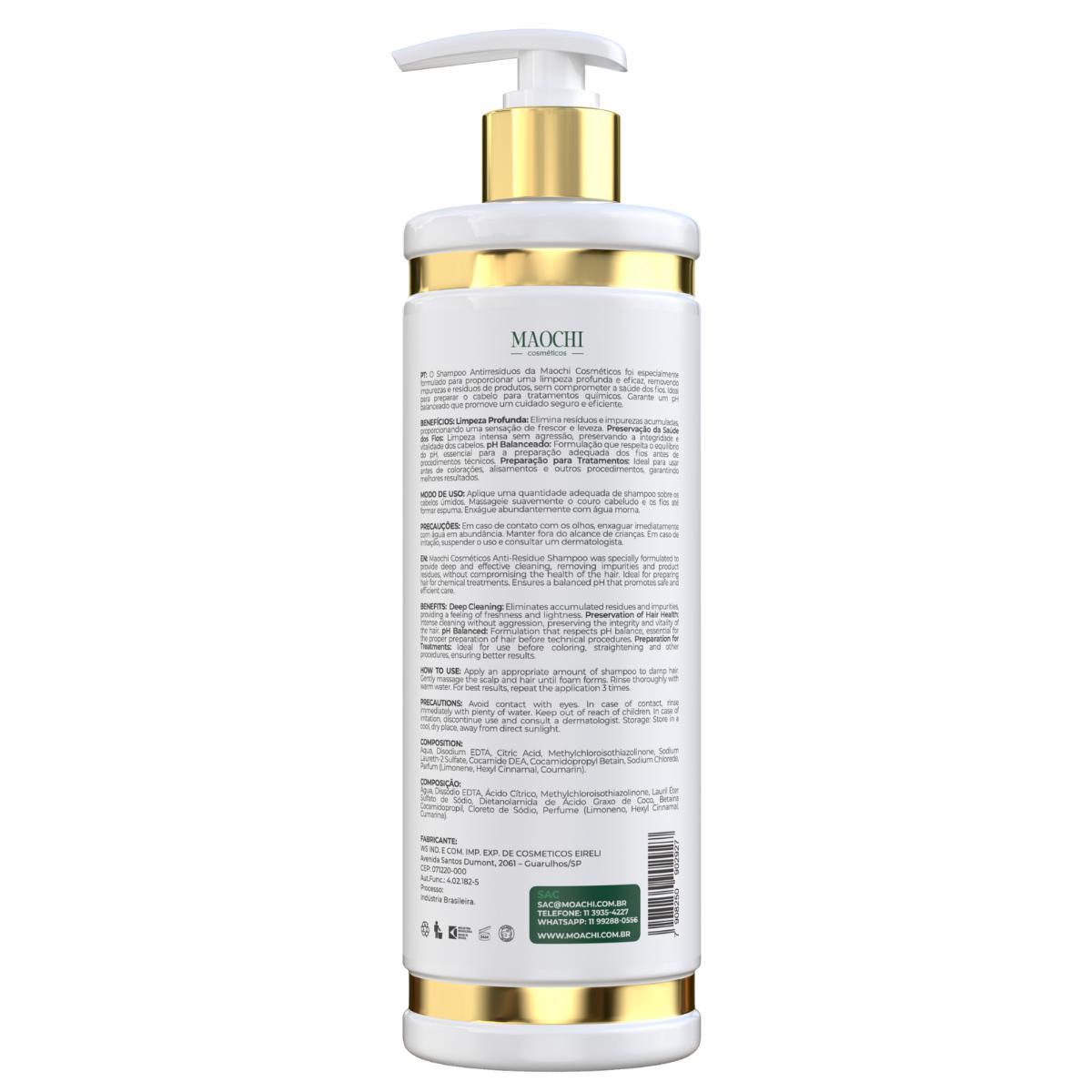 Miniatura Shampoo Antirresíduo Pré Quimica Limpeza Profunda 500Ml