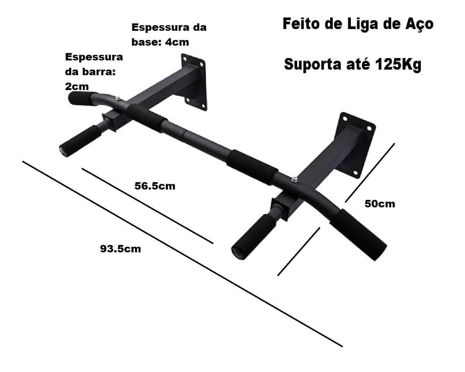 Miniatura Barra Fixa Parede Multifuncional Curva Academia Calistenia