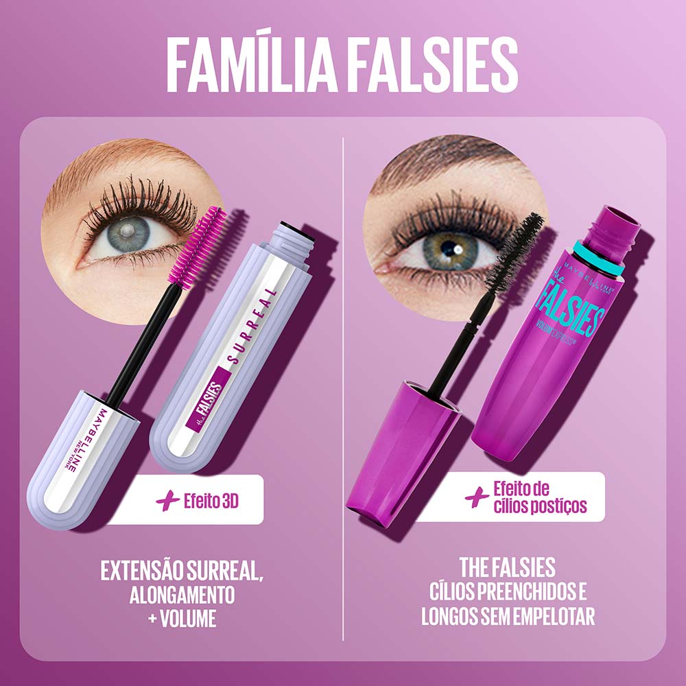 Máscara de Cílios Lavável Maybelline NY - The Falsies Surreal 10ml