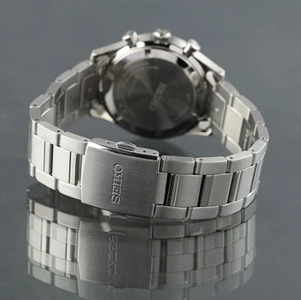Miniatura Relógio De Pulso Masculino Seiko Cronograph Quartzo Ssb419B1