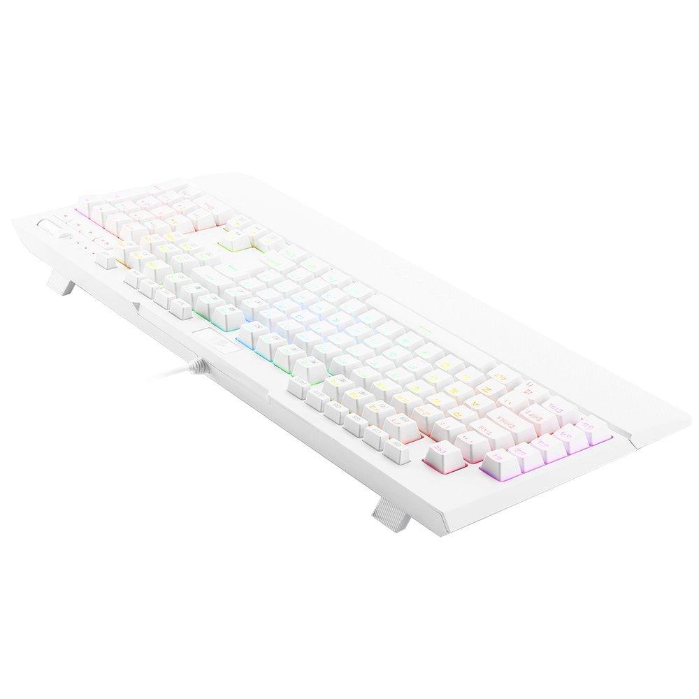 Miniatura Teclado Gamer Brahma Pro K586W Rgb Switch Optico Red Branco
