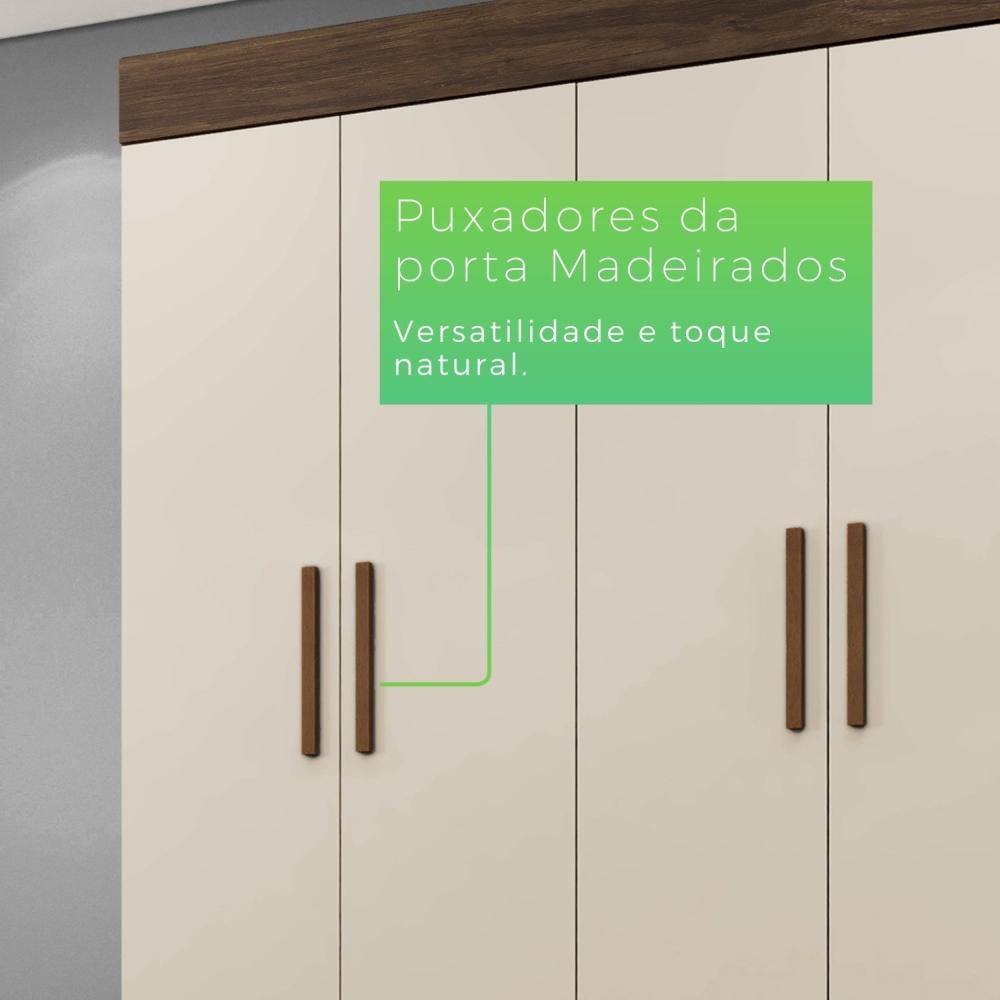 Miniatura Guarda-roupa Copacabana New 4 Portas Imbuia/Off White