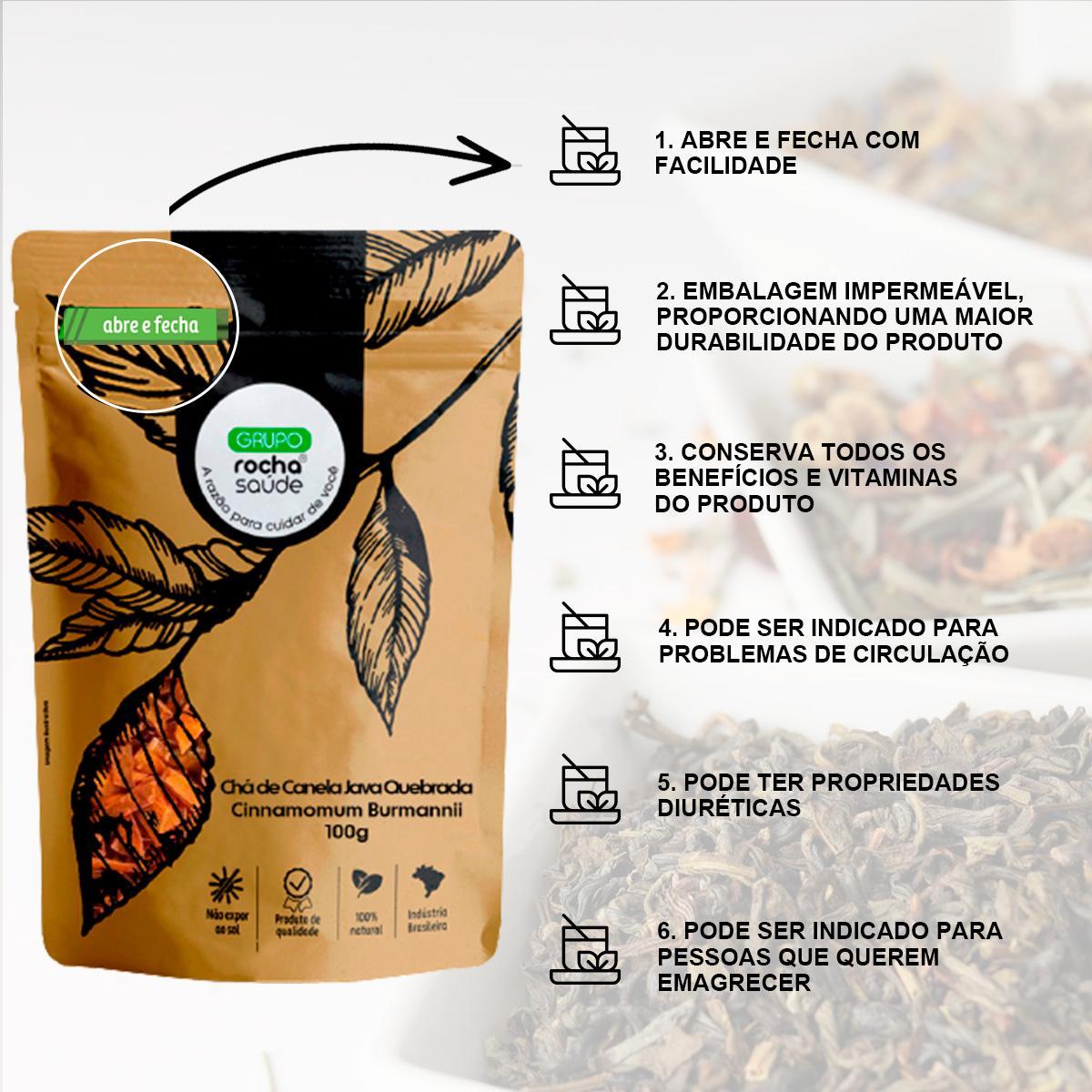 Miniatura Chá De Canela Java Quebrada - Cinnamomum Burmannii - 100G