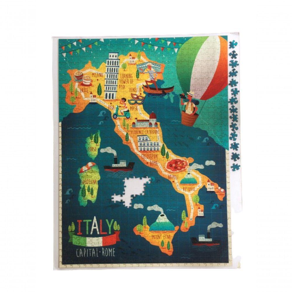 Miniatura Quebra Cabeça Mapa Ilustração Da Itália 78 X 78cm - 676 Pçs