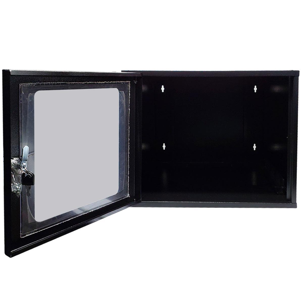 Miniatura Mini Rack Parede 19 Gforce, 8U X 570Mm, Visor Acrílico,
