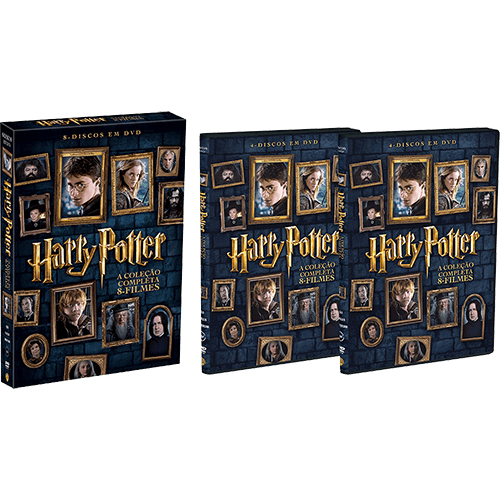 Miniatura Box Dvd Harry Potter Coleção Completa 8 Filmes