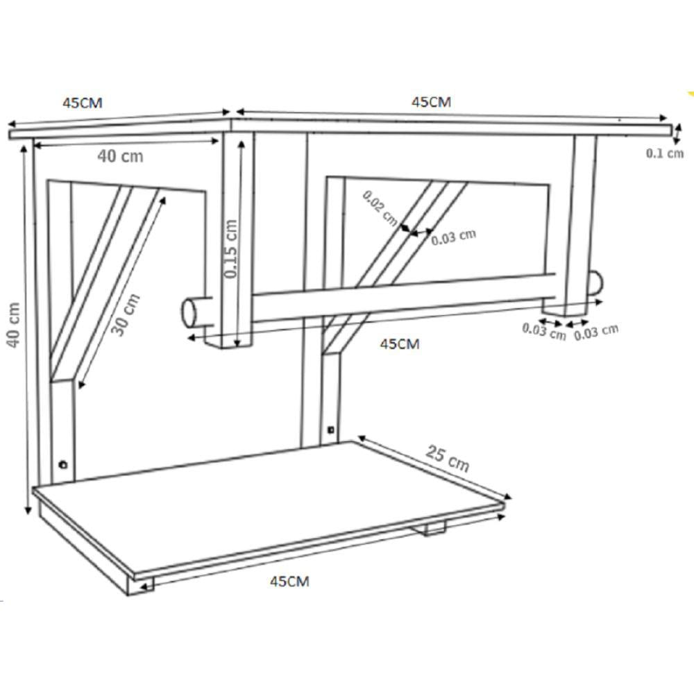 Miniatura Gabinete de Vidro Polônia 45cm Ac Preto Ek