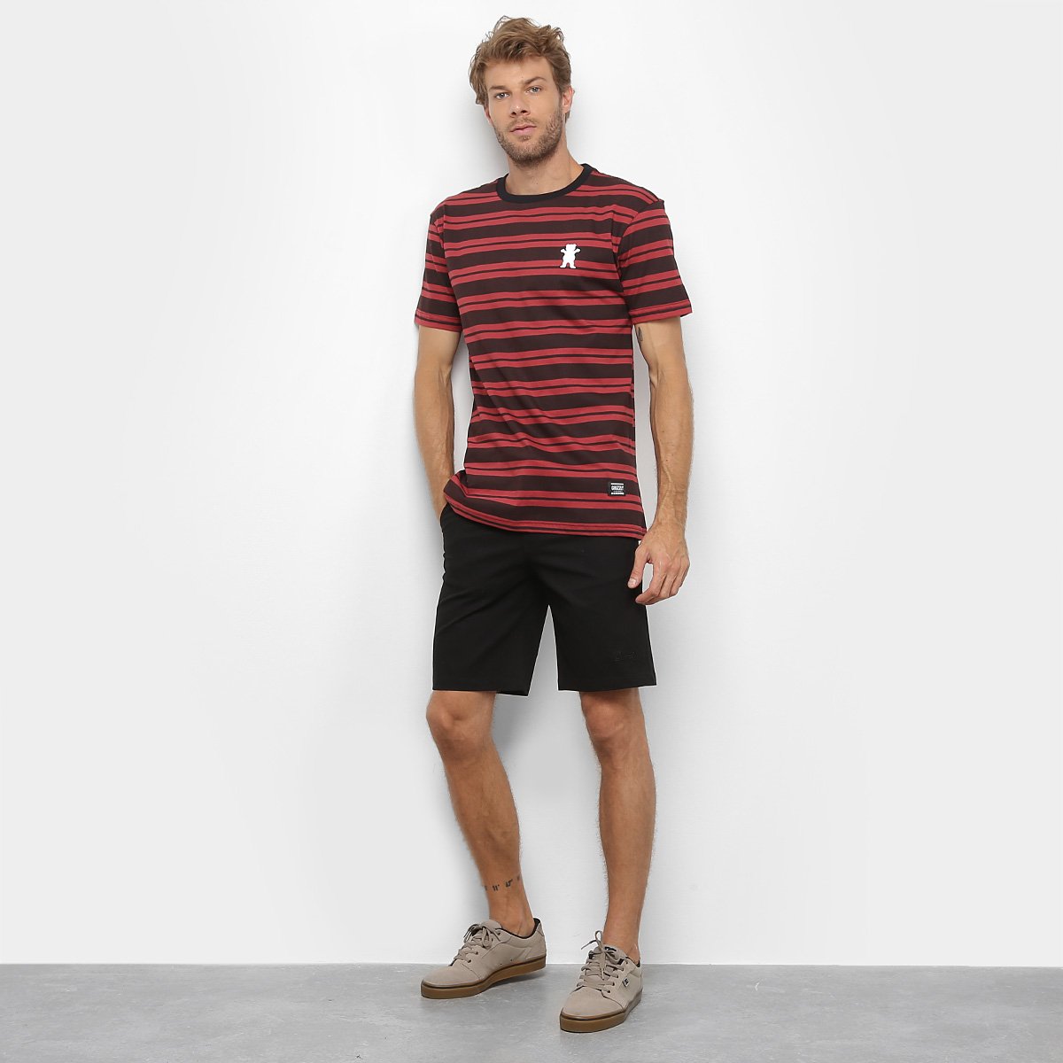 Miniatura Bermuda Grizzly Refuge Chino Masculina Preto - EGG