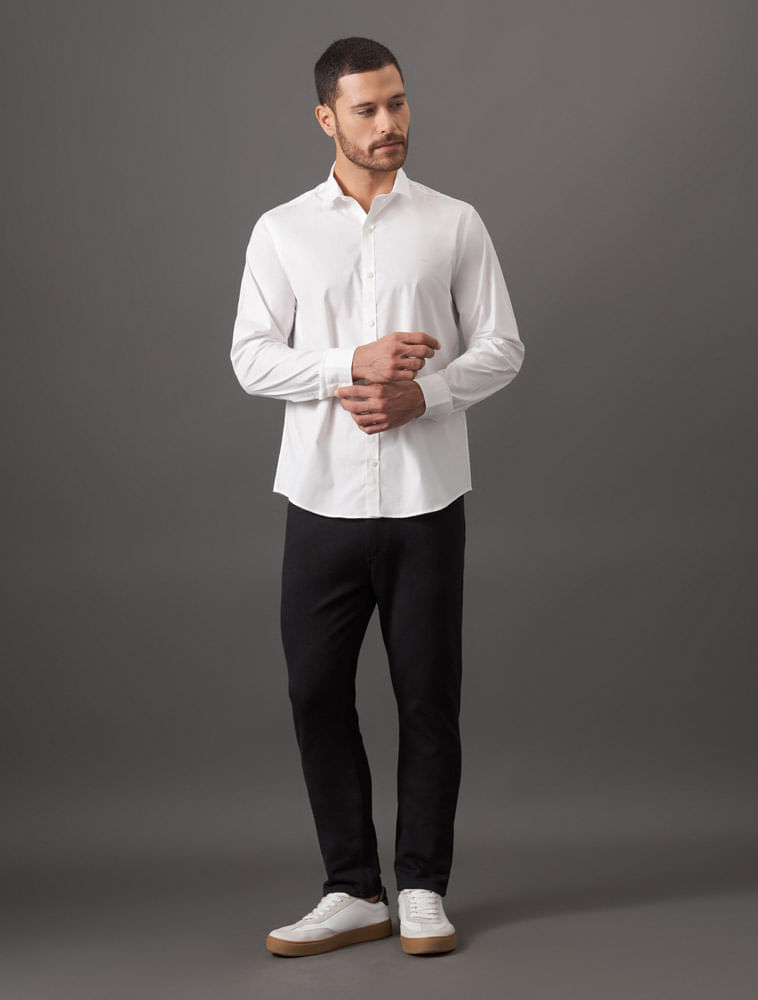 Miniatura Calça Masculina Slim 5 Pockets Calvin Klein Jeans - Preto Calça Masculina Slim 5 Pockets Calvin Klein Jeans Preto 38