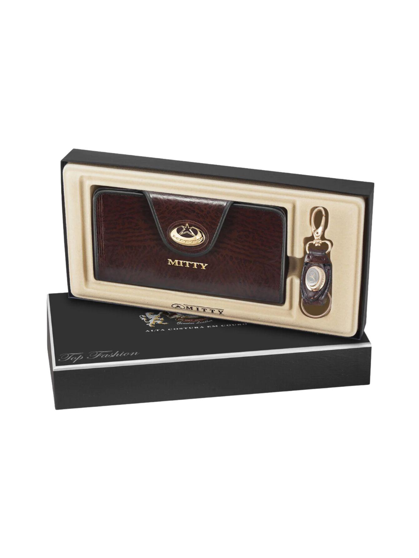 Miniatura Carteira Feminina Mitty Couro + Chaveiro M28Fch Cf