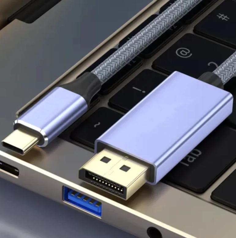 Miniatura Cabo Usb Tipo C Para Displayport 1.4 8K 1,80 Metros