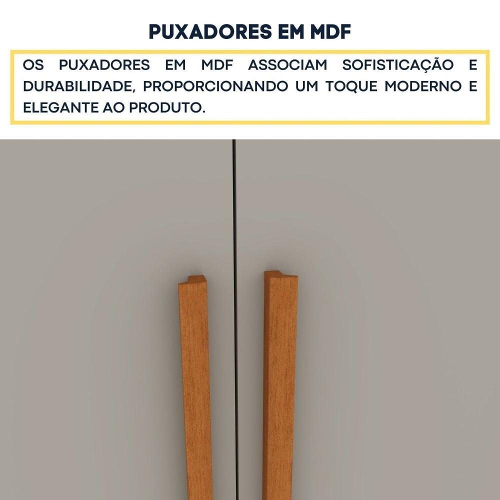 Guarda-roupa Casal 6 Portas Portugal Espresso Móveis Cinamomo / Off White