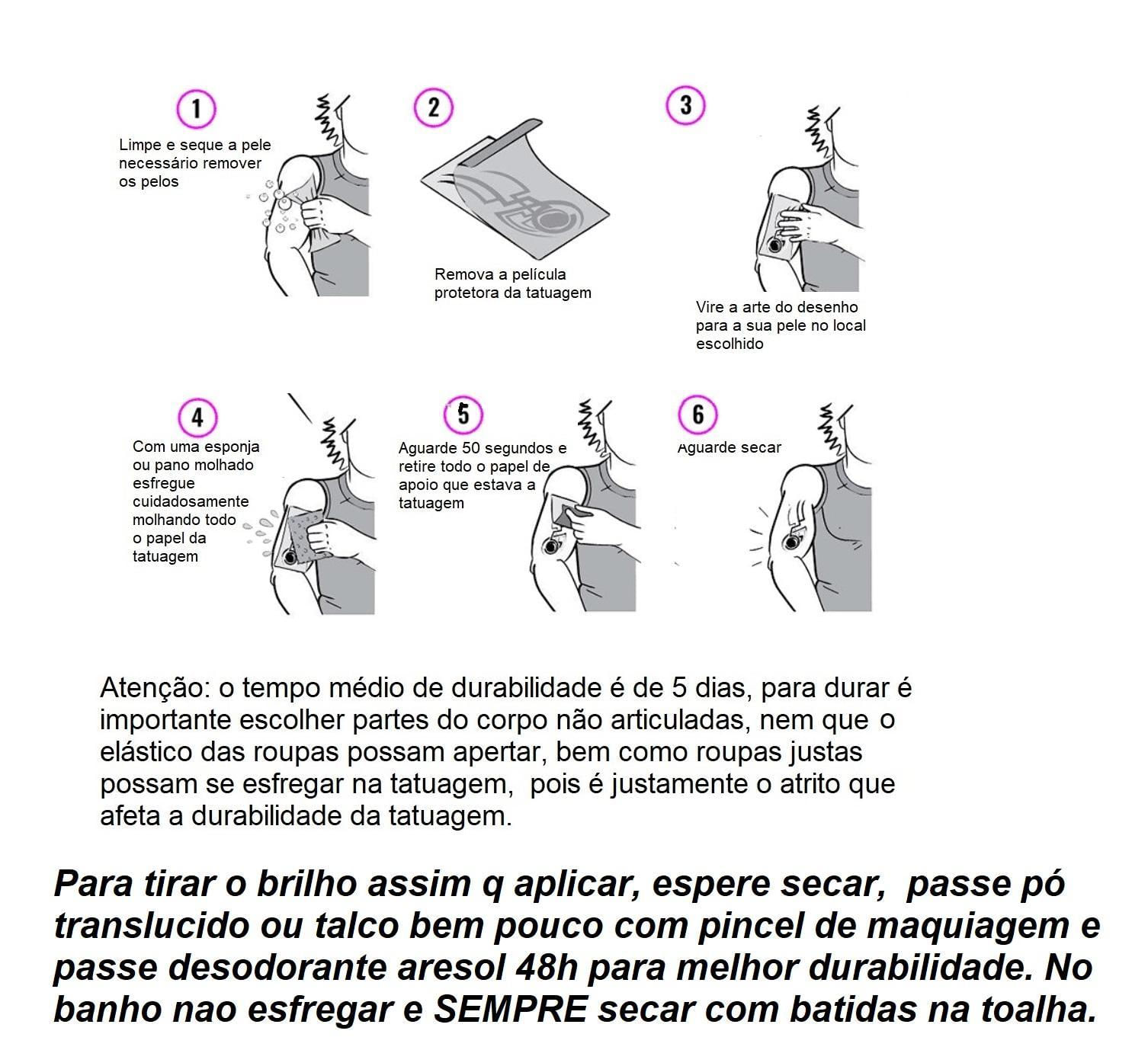 Miniatura Tatuagem Falsa Temporaria Realista - Cartas Poker Baralho 3D