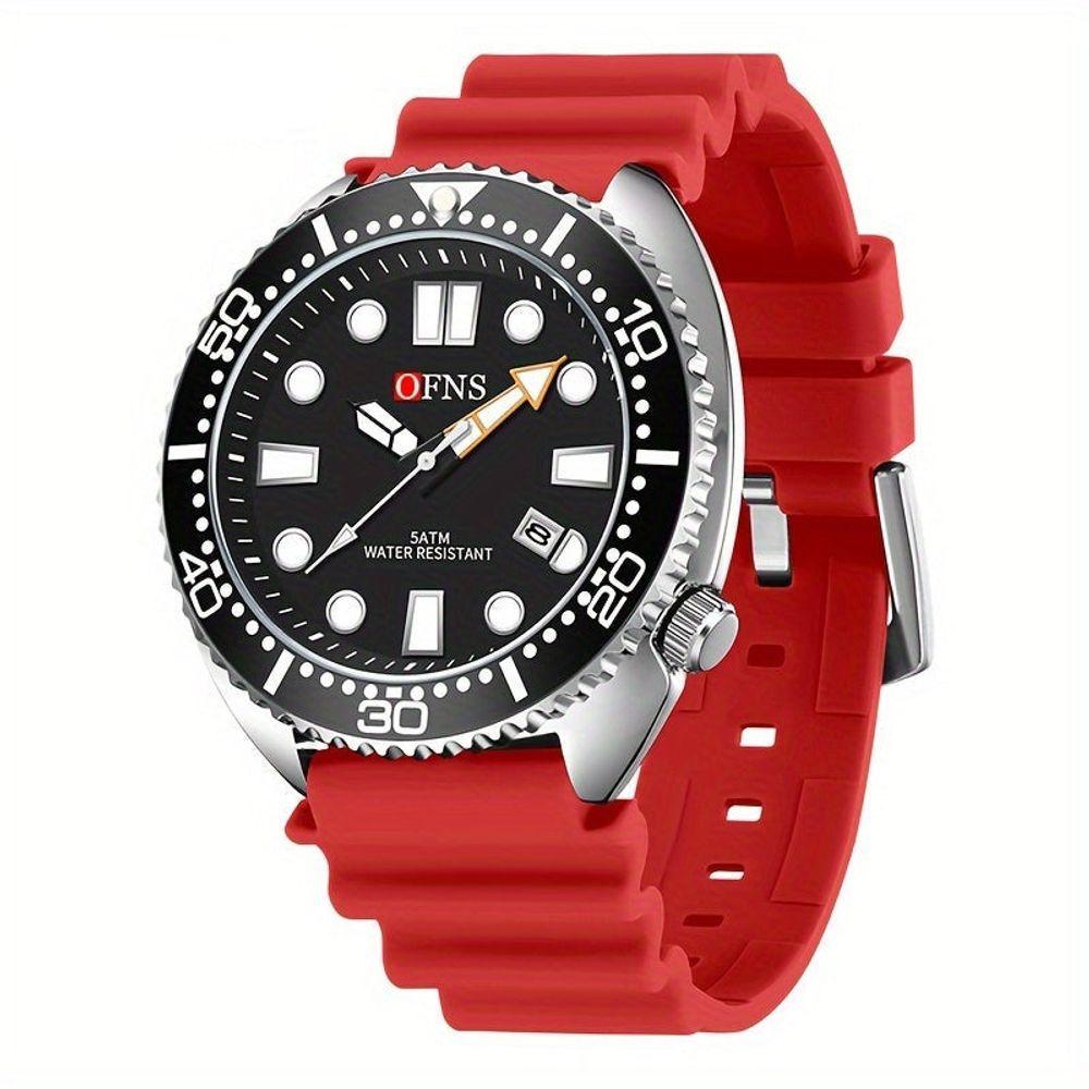 Miniatura Relógio, Movimento Quartz, Display Redondo, Caixa De Liga De Zinco Preto Vermelho