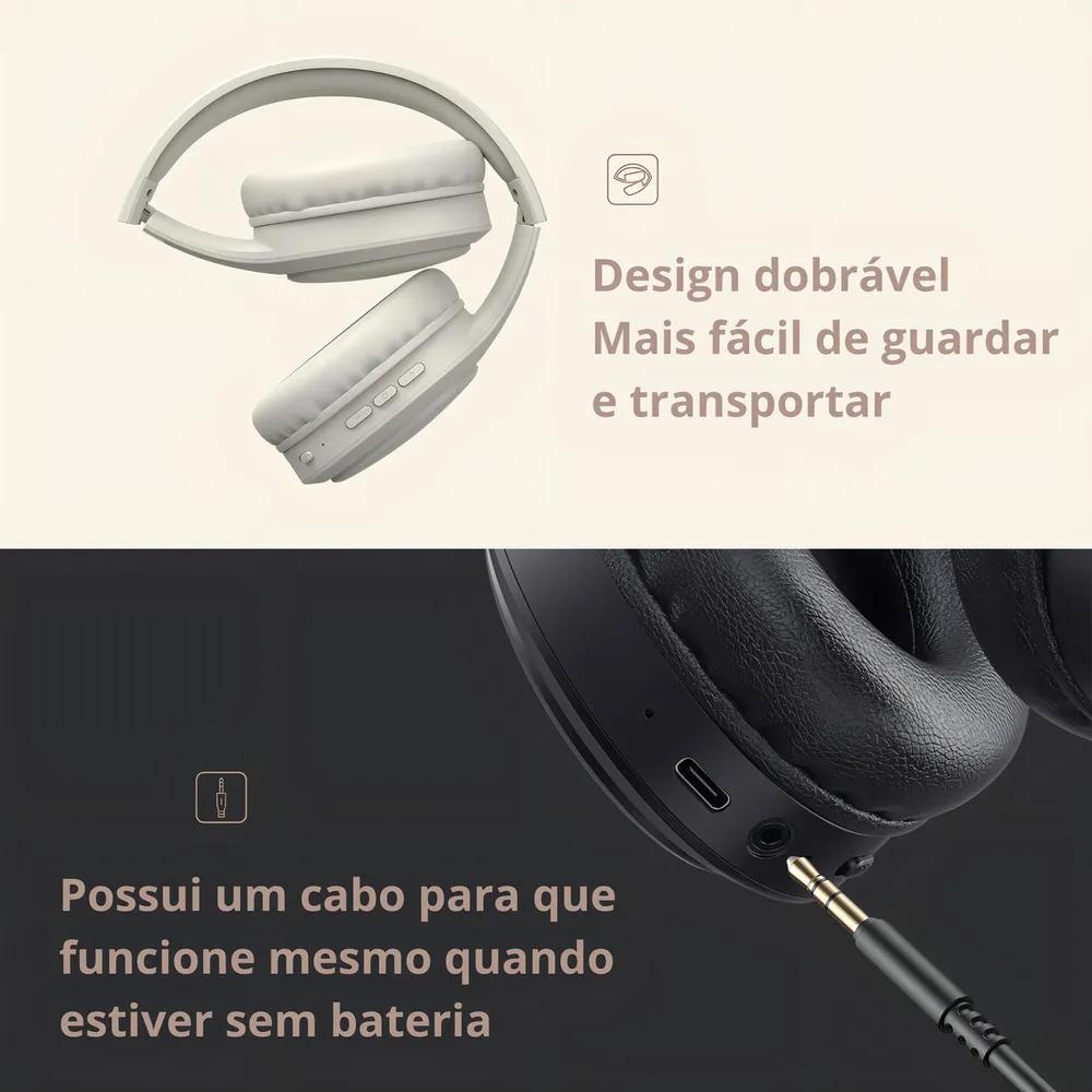 Fone De Ouvido Headphone Dapon H02D Bluetooth 5.1 Microfone