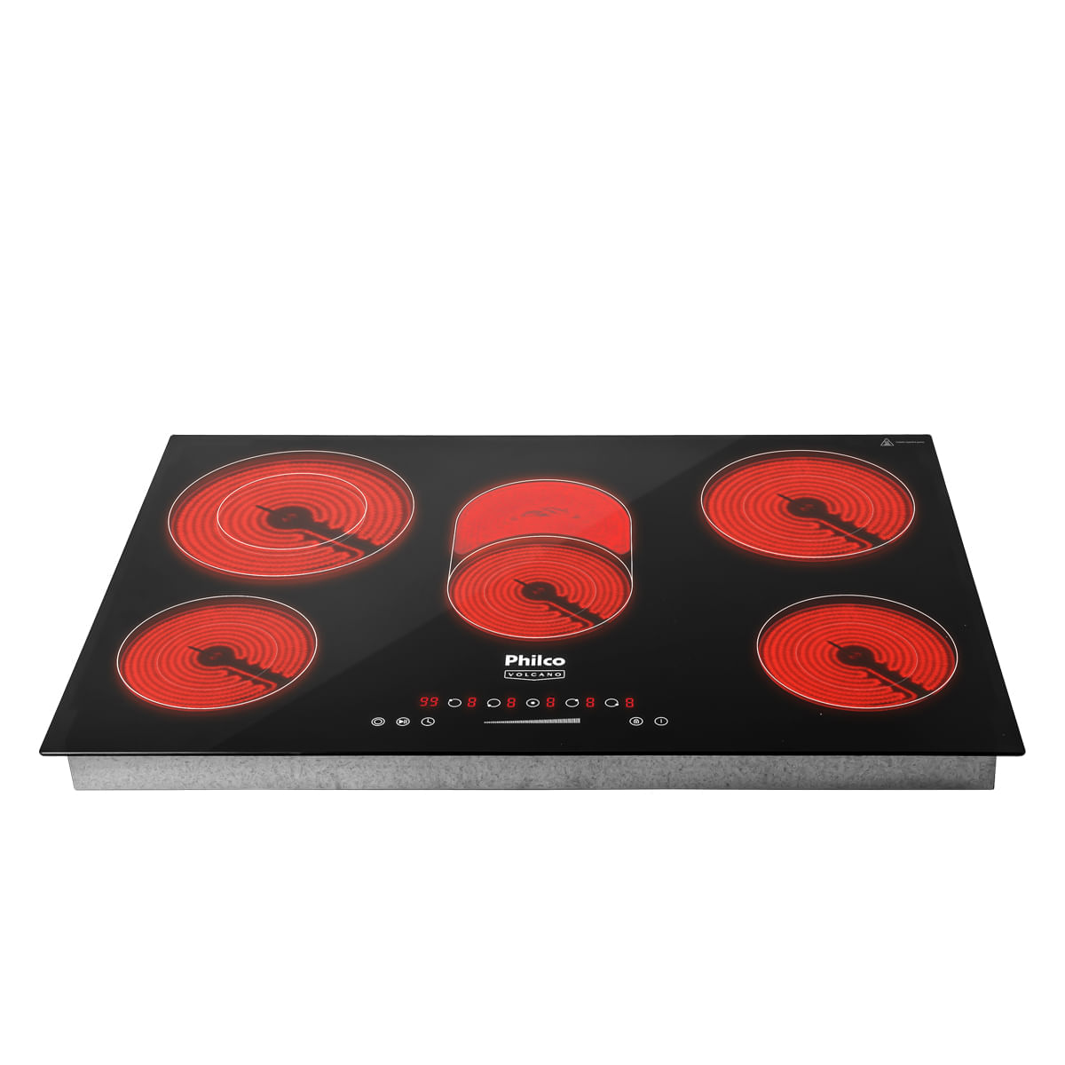 Miniatura Cooktop Elétrico Philco 5 Queimadores 8400W Volcano PCT55VC 220V 220V