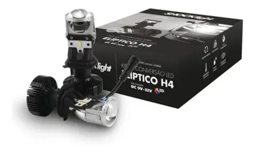 Miniatura Lâmpada De Led H4 Mini Projetor Canhão Eliptico Shocklight