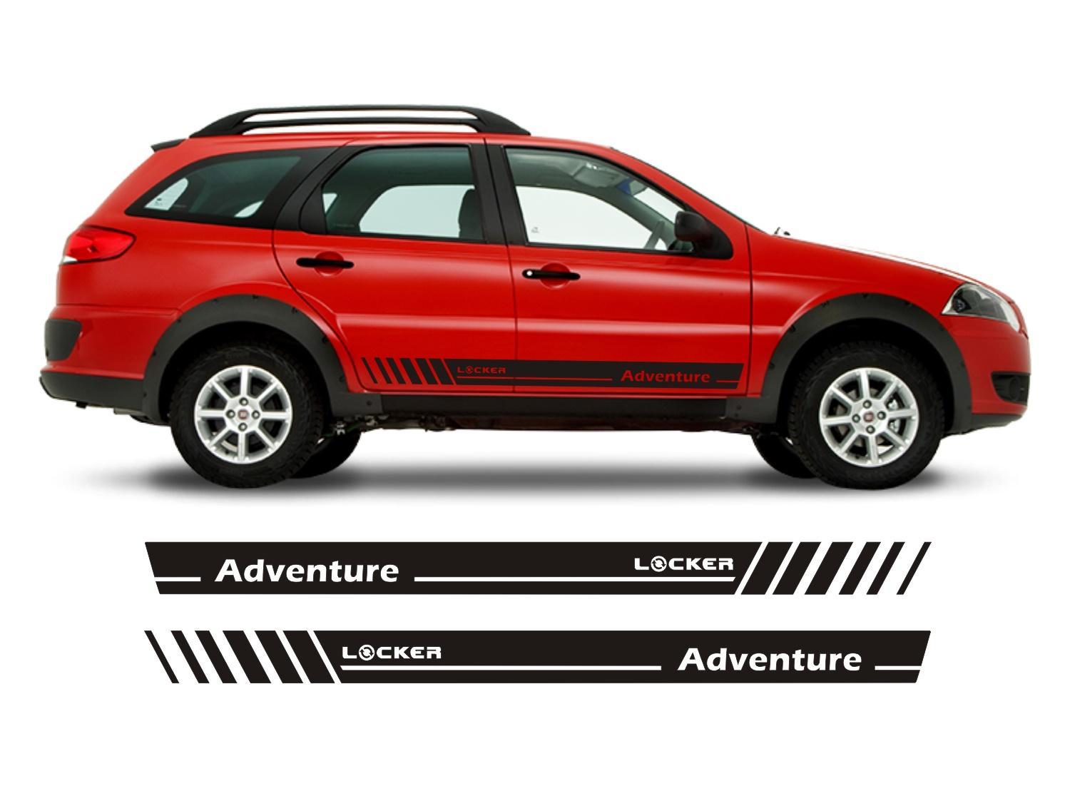 Miniatura Adesivo Lateral Palio Weekend Ad1 Adventure Locker Faixa