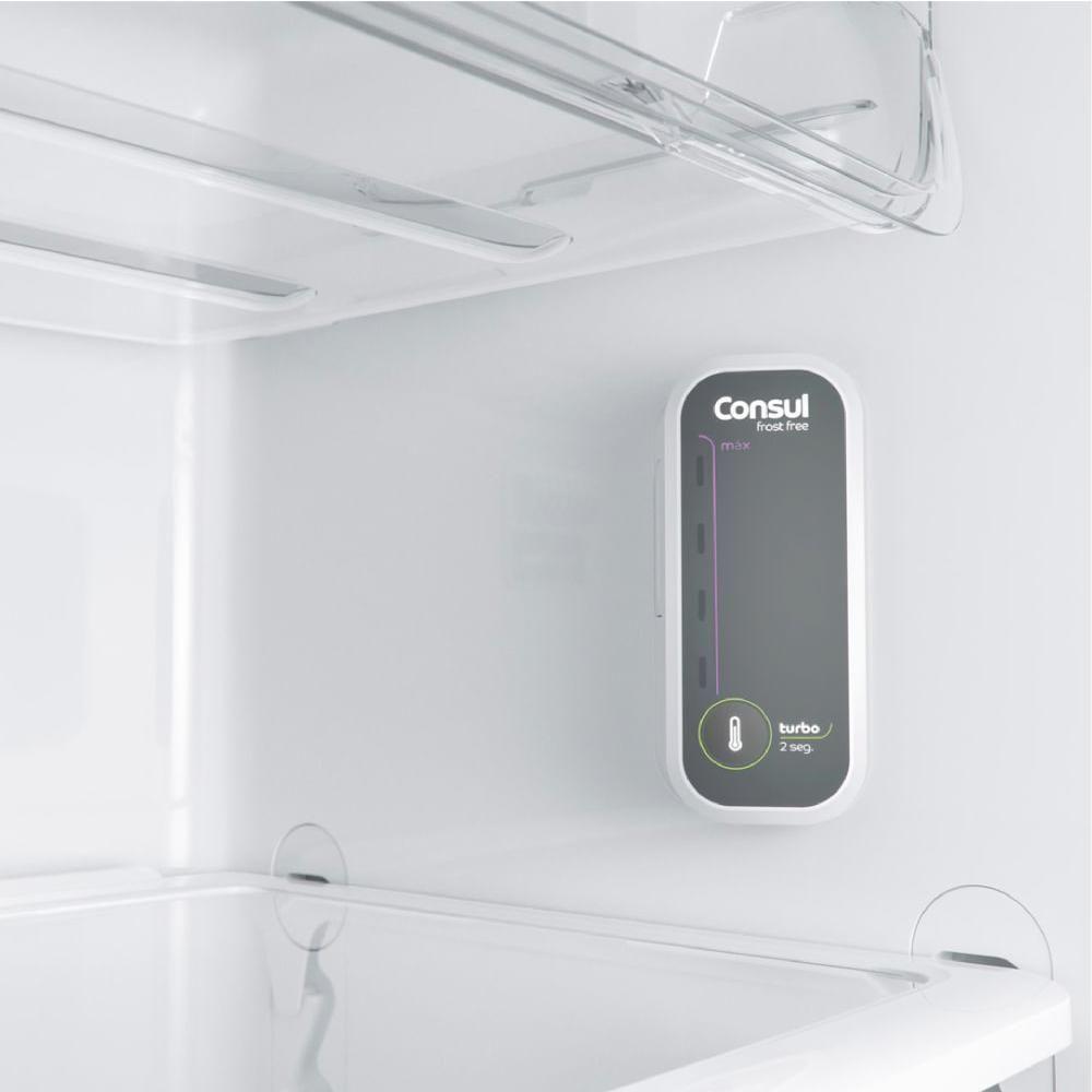 Miniatura Geladeira Duplex Consul 340 Litros Frost Free Inox CRM39AK 110V