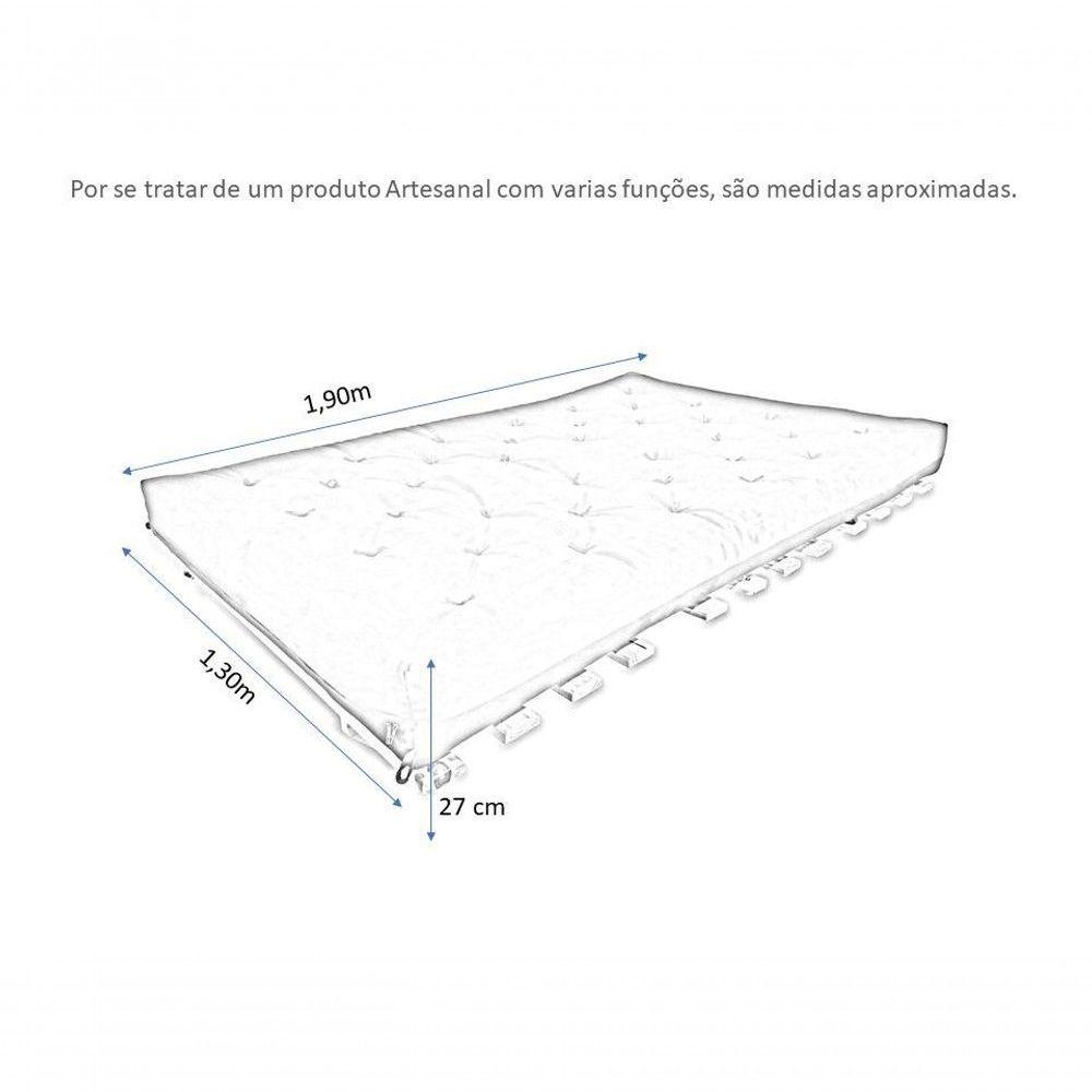 Miniatura Sofa Cama Casal Futon Oriental Preto Com Madeira Preta