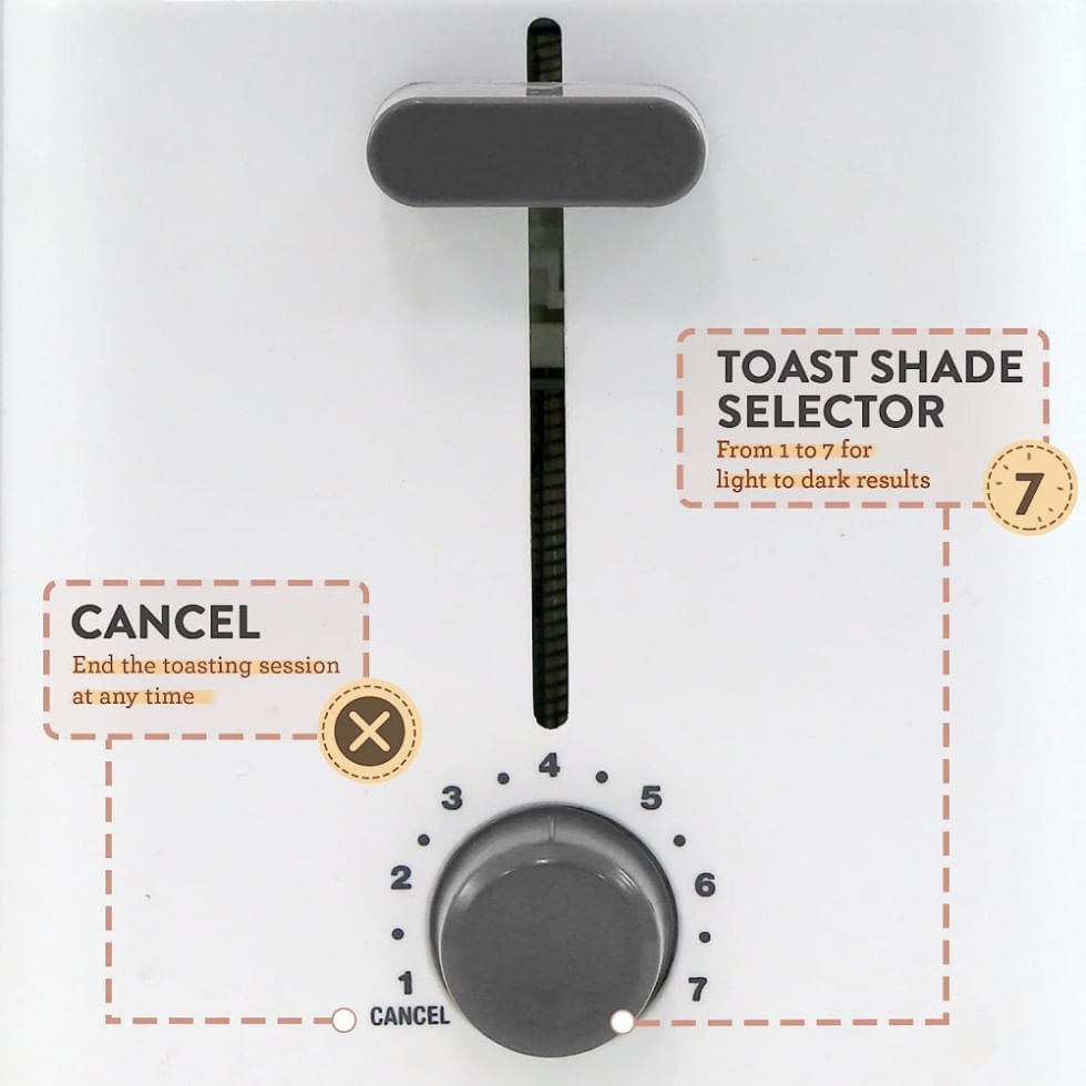 Torradeira Elétrica 2 Fatias com 7 Níveis de Tostagem e Bandeja de Migalhas Removível, 110V 1300W, Elite Gourmet EC...