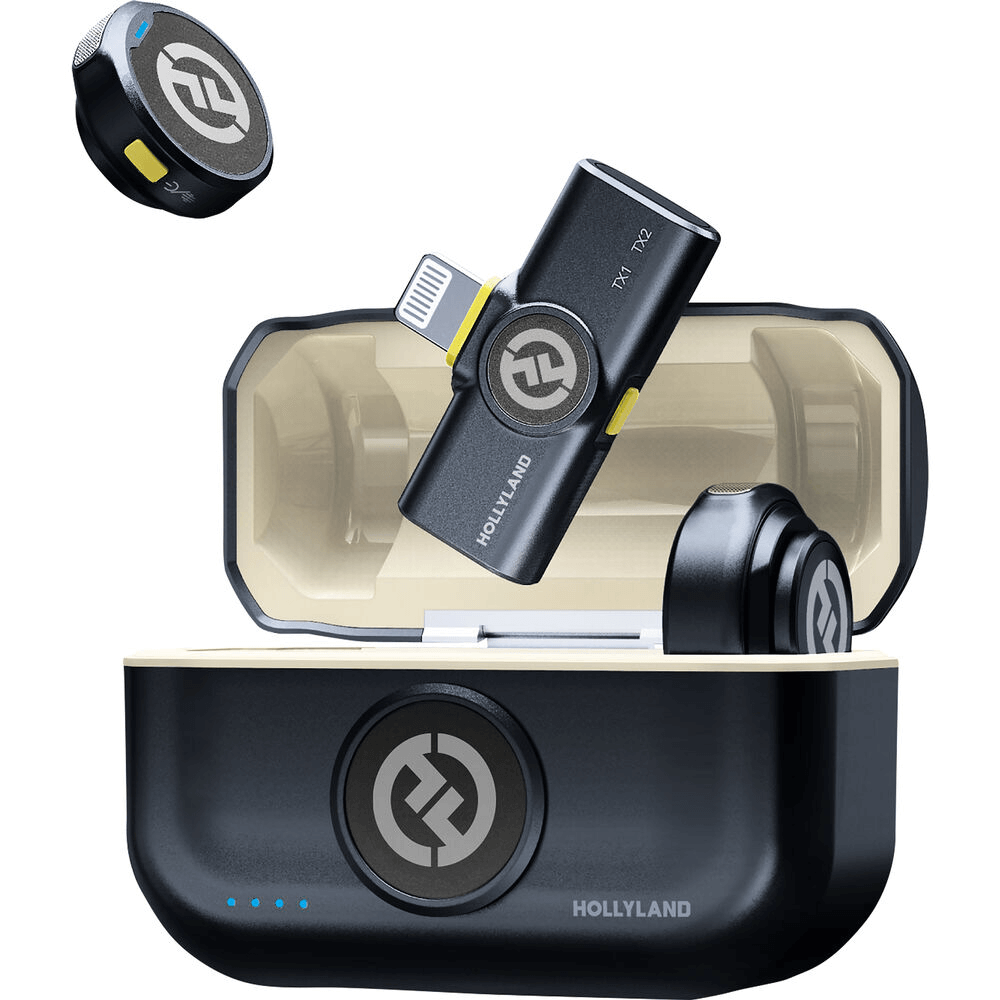 Sistema Microfone Duplo Hollyland Lark M2 Duo Wireless Lightning SmartPhones iOs