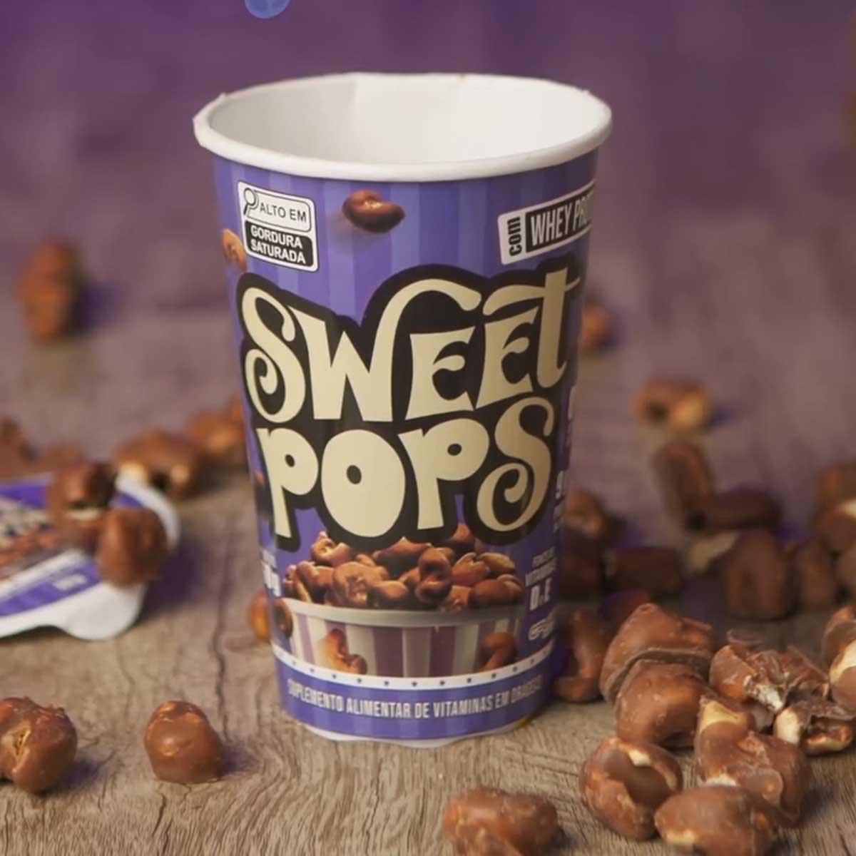 Miniatura Sweet Pops Whey Pote 60G Canibal Pipoxa Proteica Zero Açúcar