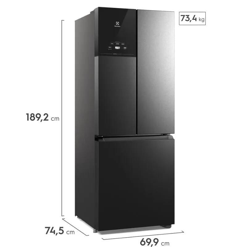 Miniatura Geladeira Frost Free Electrolux Inverter 480L Preto IM7B 127V