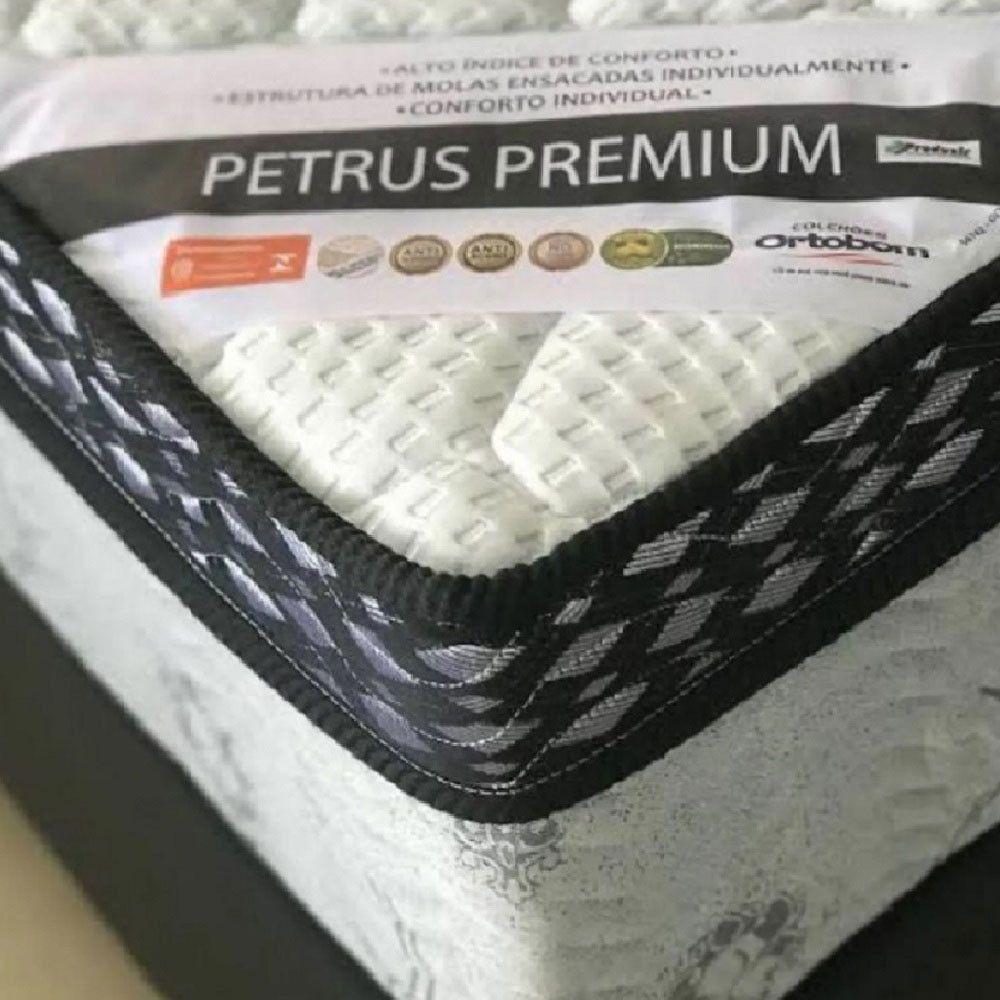 Miniatura Colchão Queen Petrus Premium Molas Ensacadas Ortobom Bege