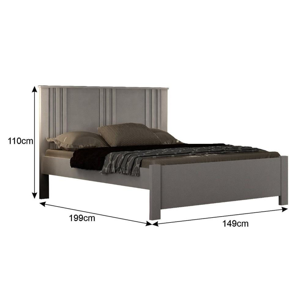 Miniatura Cama Casal Milano, para Colchão no Tamanho 1,38x1,88 Cm Branco