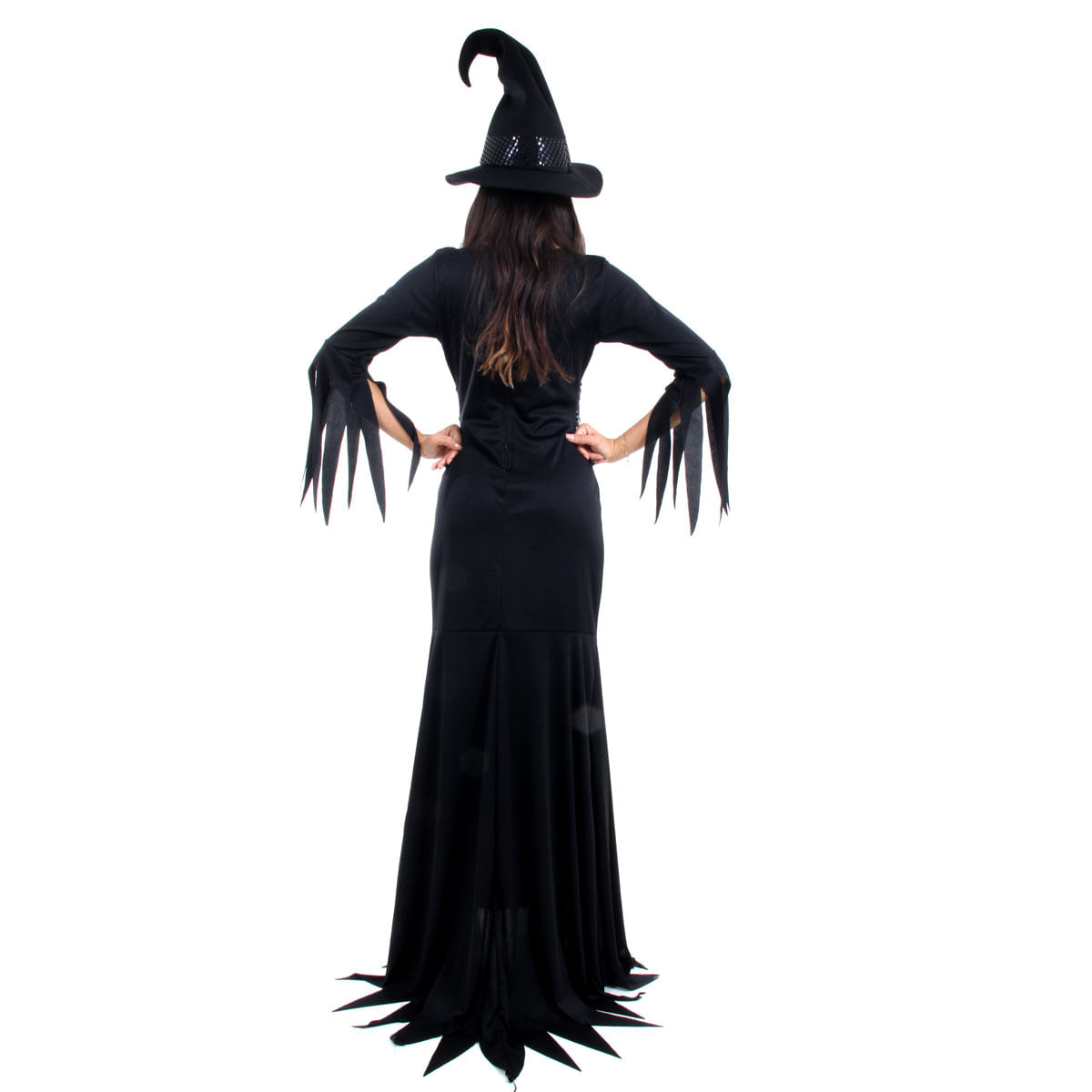 Miniatura Fantasia Bruxa Black Magic Adulto - Halloween P
