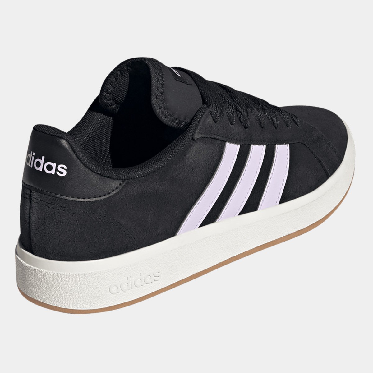 Tênis Adidas Grand Court Base Suede Feminino Preto - 34