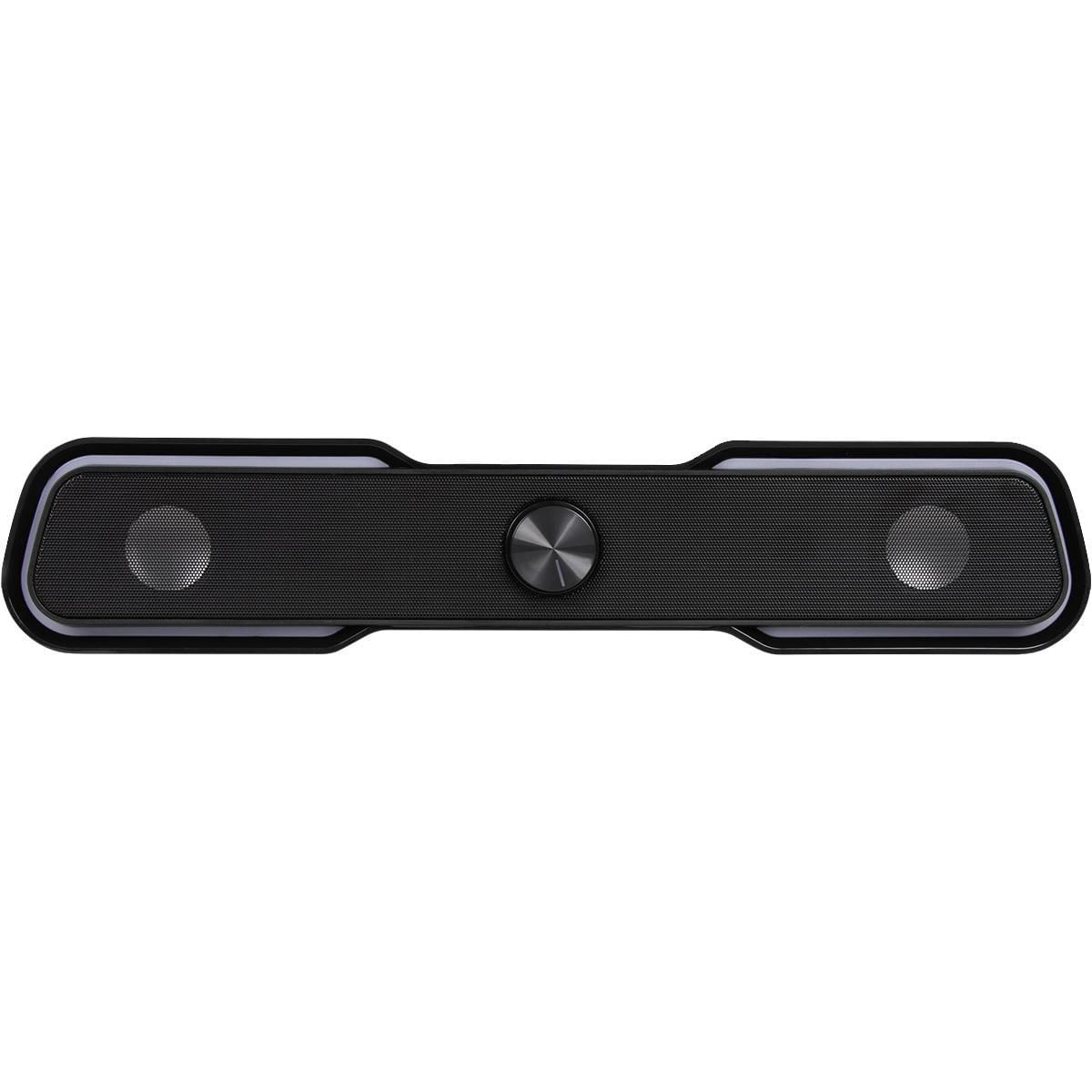 Miniatura Soundbar Gamer USB P2 2X3W Preta Black Hawk Fortrek
