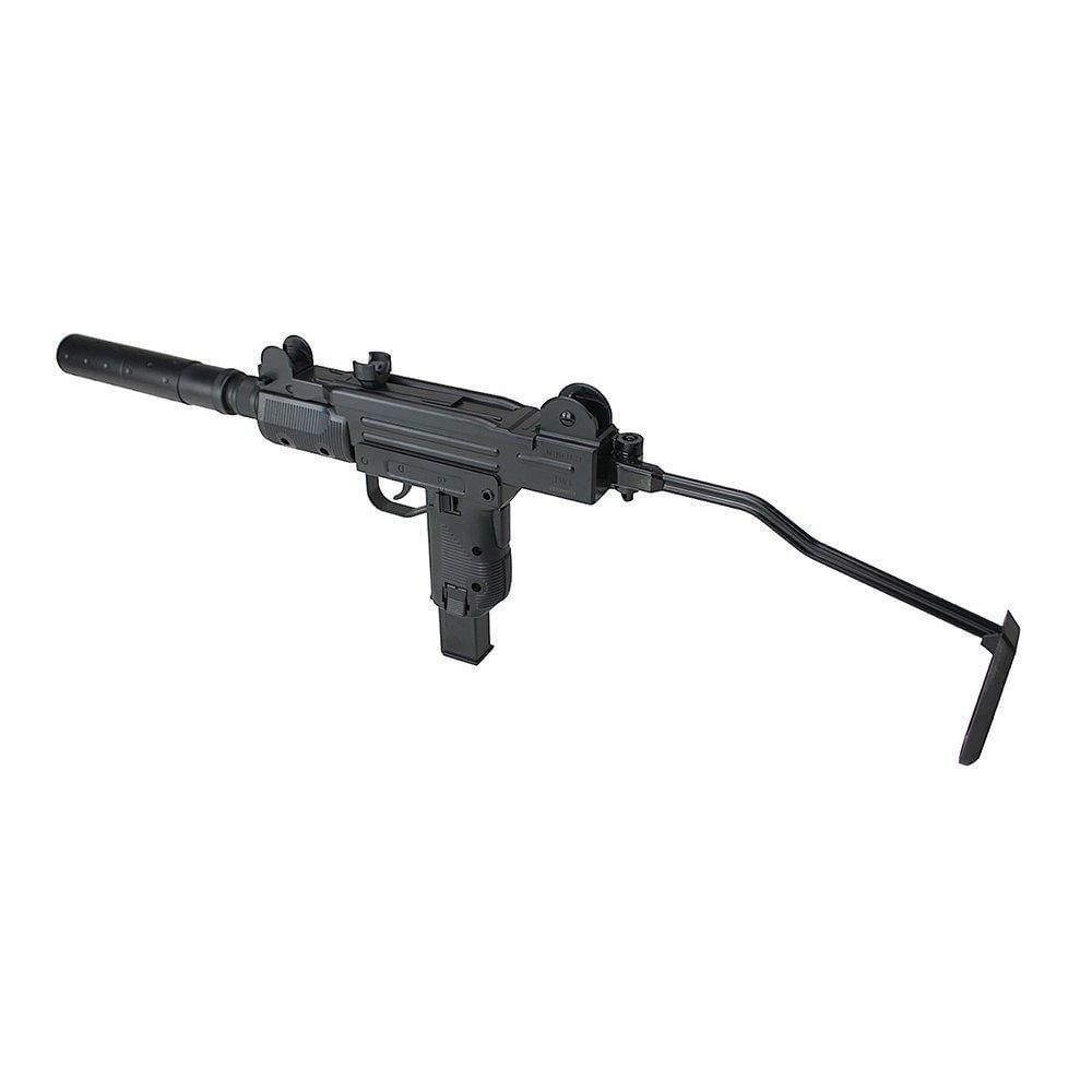 Miniatura Rifle De Pressão Co2 Mini Uzi Polímero Blowback 4.5mm