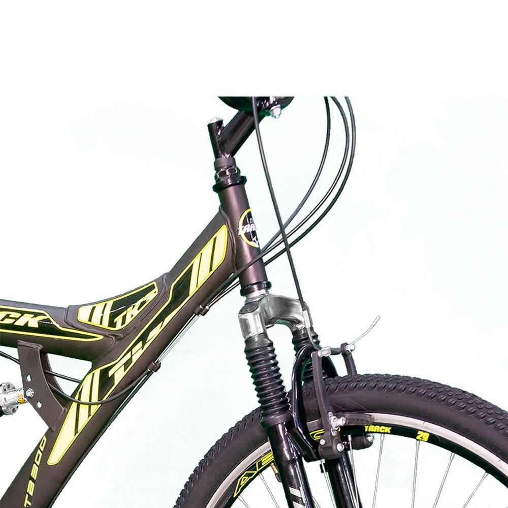 Miniatura Bicicleta Aro 26 Dupla Suspensão TK3 Track TB 300, 21 marchas, Preto