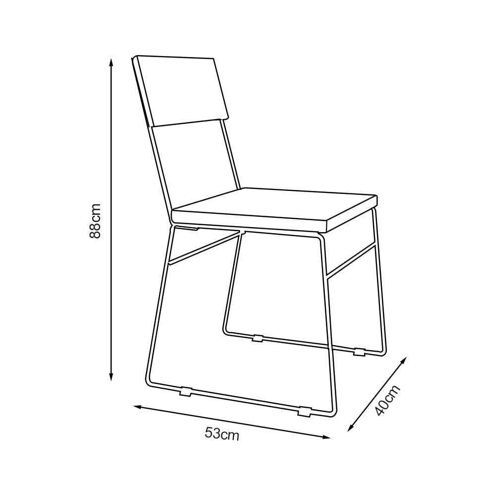 Miniatura Kit 2 Cadeiras De Jantar Estofada Málaga Veludo Marrom - Cor: Marrom