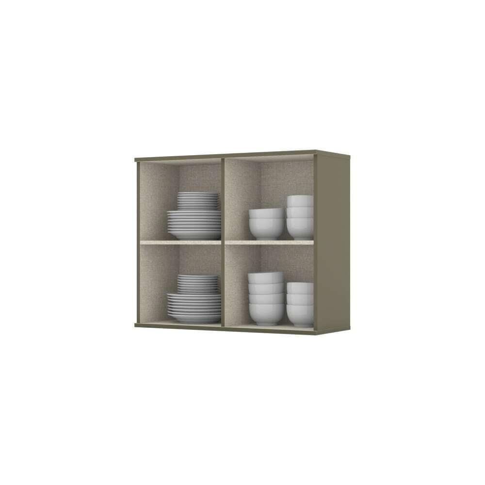 Miniatura Armário Aéreo para Cozinha 80cm 2 Portas Vidro 80cm Évelin Henn Duna