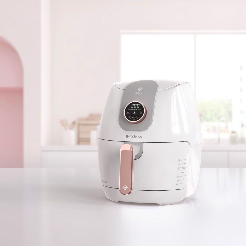 Miniatura Fritadeira Sem Óleo 3L Cadence Dream Rosé Gold 220V