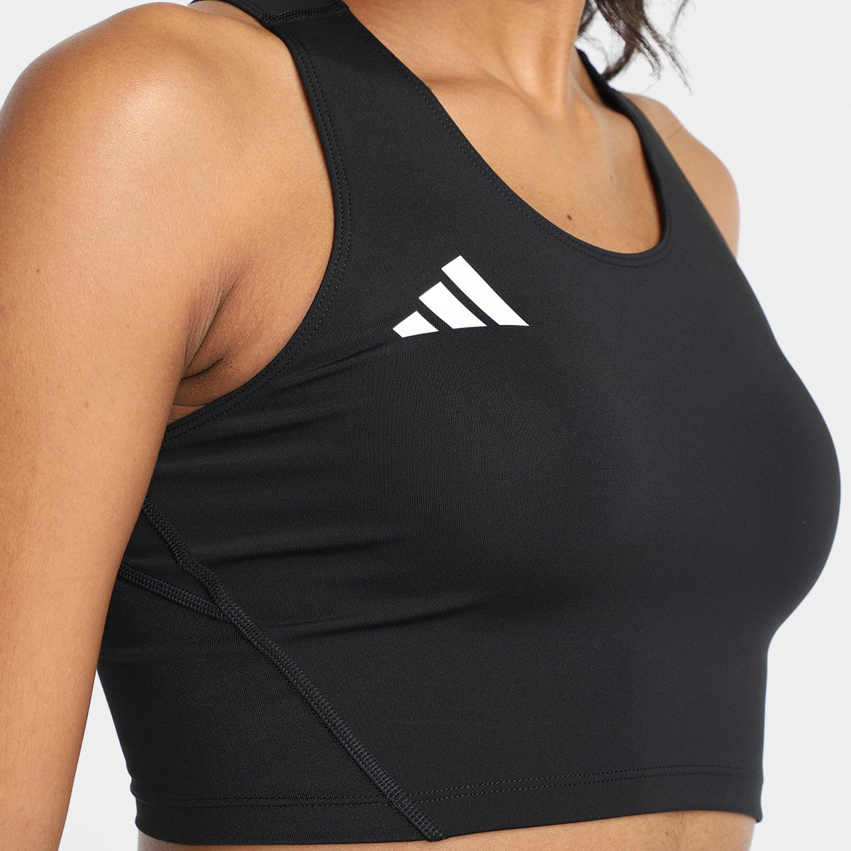 Miniatura Top Cropped Adidas Adizero Feminino Preto - G
