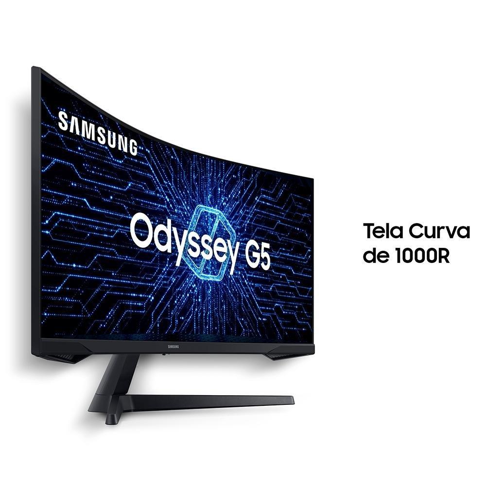 Miniatura Monitor Gamer Curvo Samsung Odyssey G5 34", WQHD, 165Hz, 1ms, FreeSync Premium, HDR10 - LC34G55TWWLMZD