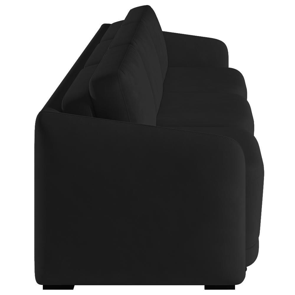 Sofá Cama Casal Para Sala 276cm Polska K04 Veludo Preto - Mpozenato