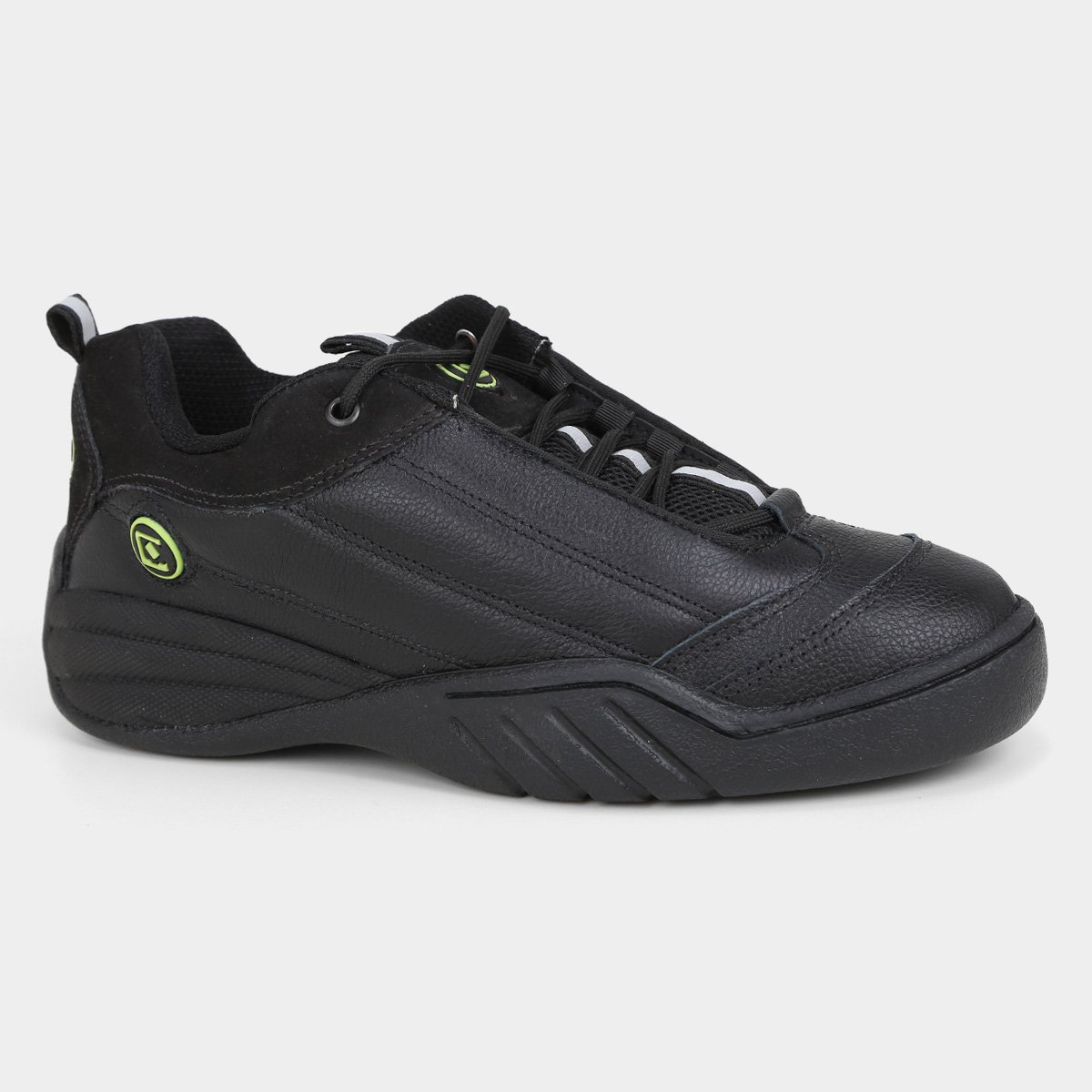 Miniatura Tenis Qix Contest Couro Masculino Preto+verde - 37