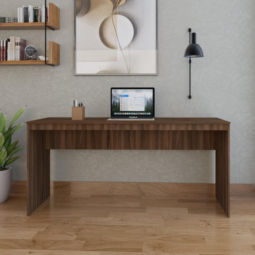 Miniatura Mesa para Escritório Diretor 160cm Turim Espresso Móveis Nogal