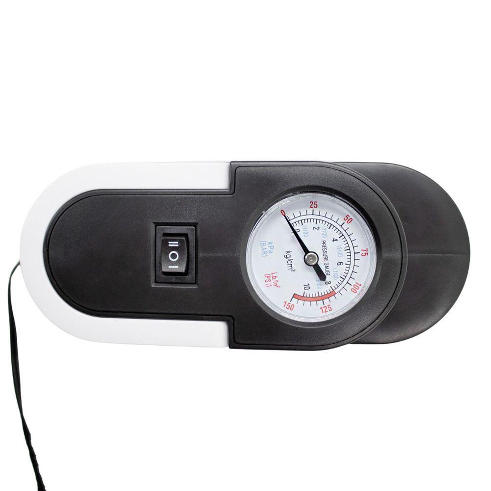 Miniatura Compressor Ar Veicular Eletrico Portatil 12v Calibrador Carro Pneu Bicicleta Bola