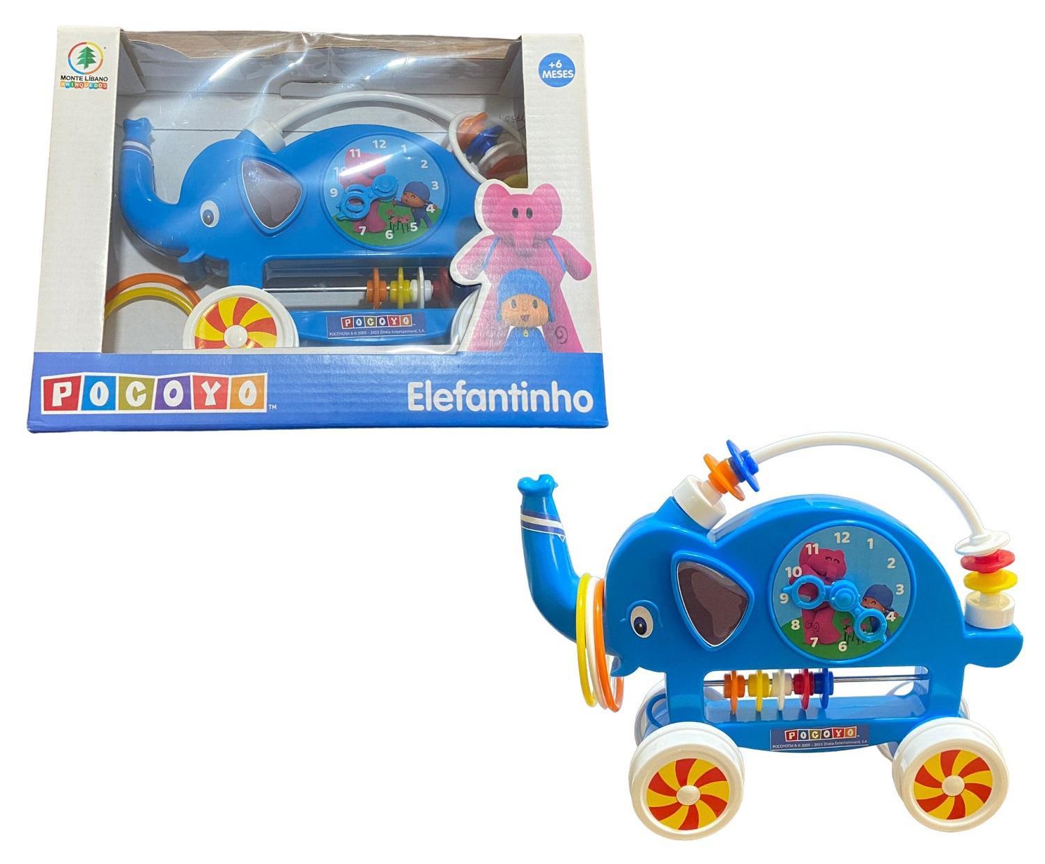 Miniatura Brinquedo Para Bebê Elefantinho Desenho Menino De Azul
