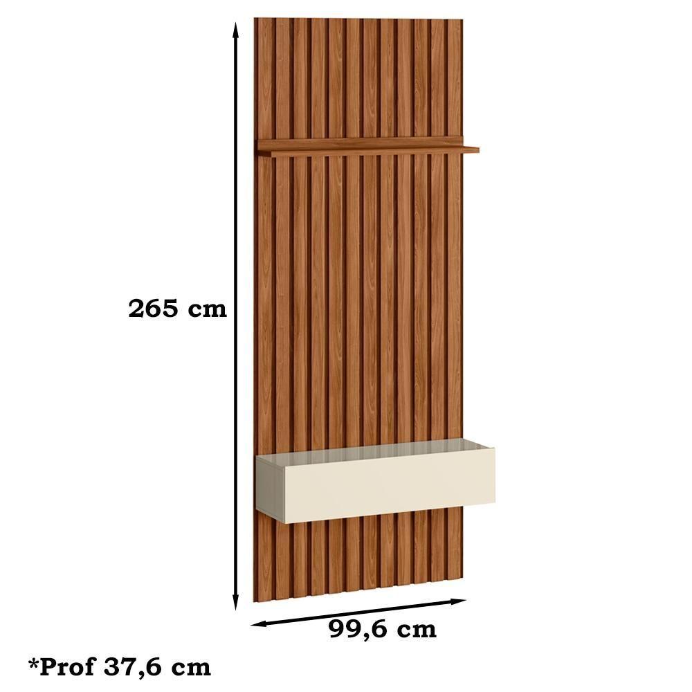 Miniatura Painel Ripado Placa Tv 60 Projetta 265x100 Cinamo Mell Off White Mbl Cinamo Mell Off White